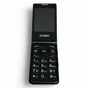 Alcatel MyFlip 4G LTE black prepaid flip phone, Wi-Fi and Bluetooth